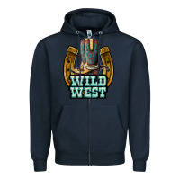 Navy wild west Zipper Hoodie - JahusDesignShop