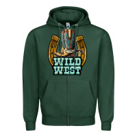 Sports Green wild west Zipper Hoodie - JahusDesignShop
