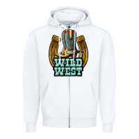 White wild west Zipper Hoodie - JahusDesignShop