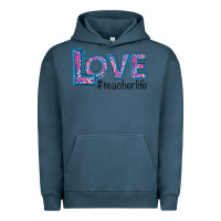 Pigment Midnight Navy love teacher life Urban Hoodie - Bettercallsaul
