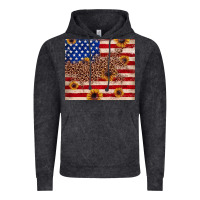 Vintage Black American flag leopard sunflower Vintage Hoodie - JahusDesignShop