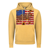 Vintage Mustard American flag leopard sunflower Vintage Hoodie - JahusDesignShop