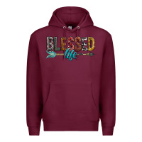 Burgundy Blessed Life Premium Hoodie - BundleAndBundleShop