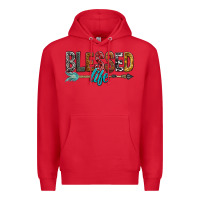 Red Blessed Life Premium Hoodie - BundleAndBundleShop