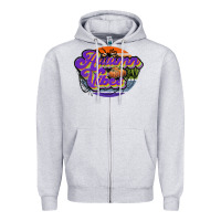 Heather Grey autumn vibes Zipper Hoodie - JahusDesignShop