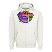 Oatmeal Heather autumn vibes Zipper Hoodie - JahusDesignShop