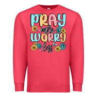 Cardinal pray more worry less Premium Sweatshirt - MaliasSmallBusiness