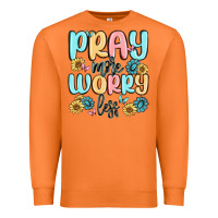 Carrot pray more worry less Premium Sweatshirt - MaliasSmallBusiness