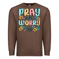 Chestnut pray more worry less Premium Sweatshirt - MaliasSmallBusiness