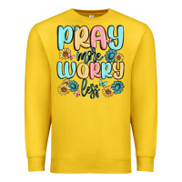 Lemon pray more worry less Premium Sweatshirt - MaliasSmallBusiness