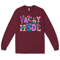 Burgundy vacay mode Long Sleeve Tee - AdoDesignShop
