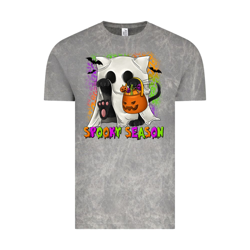 Spooky Season Ghost Cat Vintage Tee by texasbilliewilder | Teevron