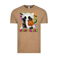 Vintage Coffee Spooky Season Ghost Cat Vintage Tee - texasbilliewilder