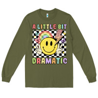 Army Green a little bit dramatic Long Sleeve Tee - JahusDesignShop