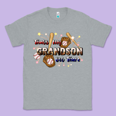 That's My Grandson Out There Baseball Classic Tee Designed By Jahusdesignshop