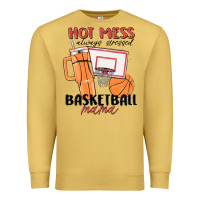Antique Gold hot mess always stressed basketball mama Premium Sweatshirt - MaliasSmallBusiness