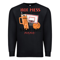 Black hot mess always stressed basketball mama Premium Sweatshirt - MaliasSmallBusiness