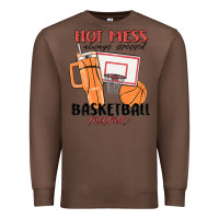 Chestnut hot mess always stressed basketball mama Premium Sweatshirt - MaliasSmallBusiness