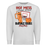 Dove Grey hot mess always stressed basketball mama Premium Sweatshirt - MaliasSmallBusiness