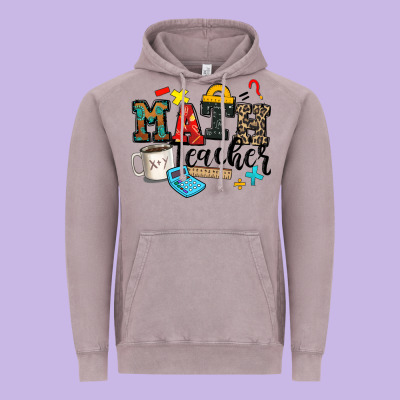 Math Teacher Vintage Hoodie Designed By Zillion Design Studio