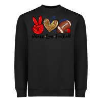 Black peace love football Heavyweight Sweatshirt - Zillion Design Studio