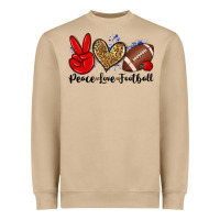 Mushroom peace love football Heavyweight Sweatshirt - Zillion Design Studio