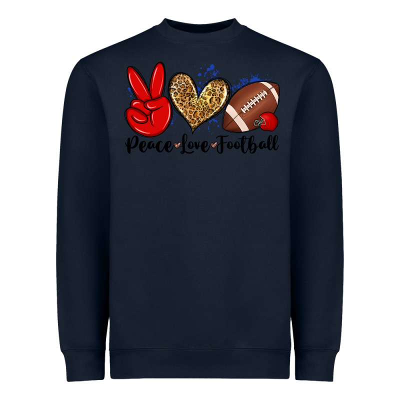 Peace Love Football Heavyweight Sweatshirt by Zillion Design Studio | Teevron
