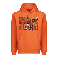 Carrot You Serious Clark With Santa Sleigh Premium Hoodie - BundleAndBundleShop