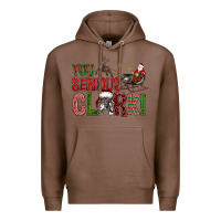 Chestnut You Serious Clark With Santa Sleigh Premium Hoodie - BundleAndBundleShop