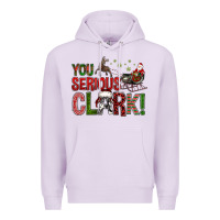 Lilac You Serious Clark With Santa Sleigh Premium Hoodie - BundleAndBundleShop