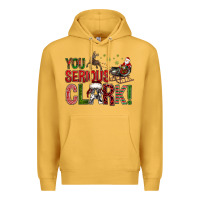 Mustard You Serious Clark With Santa Sleigh Premium Hoodie - BundleAndBundleShop