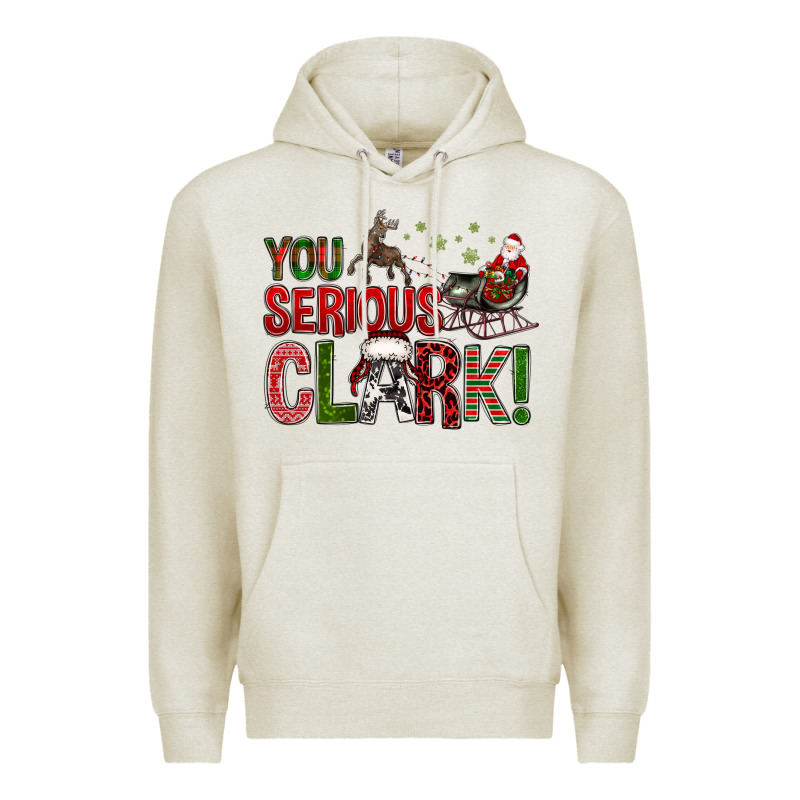 You Serious Clark With Santa Sleigh Premium Hoodie by BundleAndBundleShop | Teevron