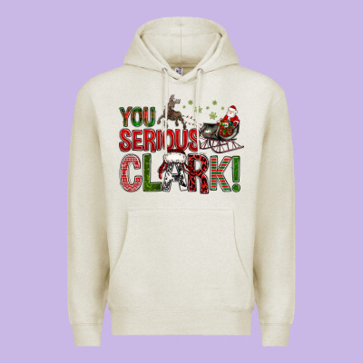 You Serious Clark With Santa Sleigh Premium Hoodie Designed By Bundleandbundleshop