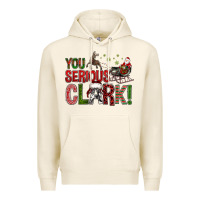 Tofu You Serious Clark With Santa Sleigh Premium Hoodie - BundleAndBundleShop