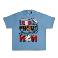 Pebble Blue loud and proud baseball mom Urban Heavy Tee - Zillion Design Studio