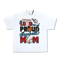 White loud and proud baseball mom Urban Heavy Tee - Zillion Design Studio