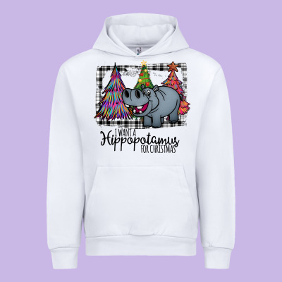 I Want Hippopotamus For Christmas Urban Hoodie Designed By Bettercallsaul