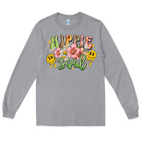 Heather Grey hippie soul Long Sleeve Tee - JahusDesignShop