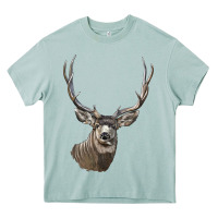 Arona Mule Buck Deer Head Heavy Core Tee - LillyAllenDesigns