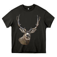Asphalt Mule Buck Deer Head Heavy Core Tee - LillyAllenDesigns