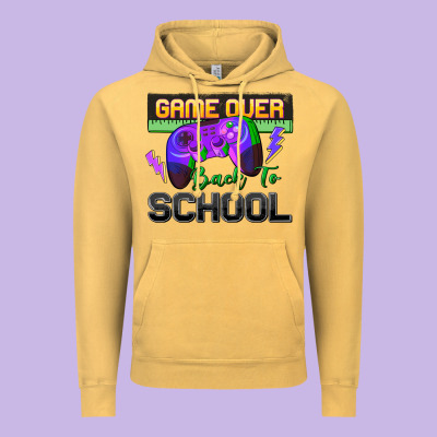 Game Over Back To School Vintage Hoodie Designed By Zillion Design Studio