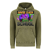 Vintage Olive game over back to school Vintage Hoodie - Zillion Design Studio