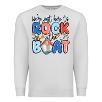 Dove Grey were just here to rock the boat Premium Sweatshirt - MaliasSmallBusiness