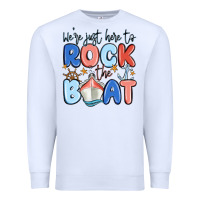 White were just here to rock the boat Premium Sweatshirt - MaliasSmallBusiness