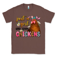 Chestnut just a girl who loves chickens Classic Tee - JahusDesignShop