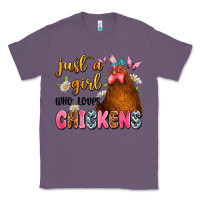 Lavender just a girl who loves chickens Classic Tee - JahusDesignShop