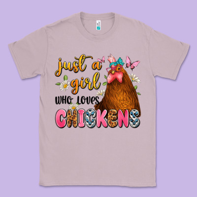 Just A Girl Who Loves Chickens Classic Tee Designed By Jahusdesignshop