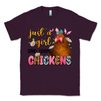 Plum just a girl who loves chickens Classic Tee - JahusDesignShop