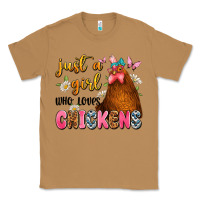 Toasted Coconut just a girl who loves chickens Classic Tee - JahusDesignShop