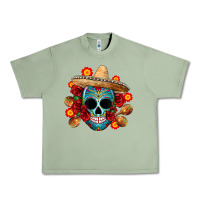 Oil Green mexico skull Urban Heavy Tee - CTS Tumbler Store